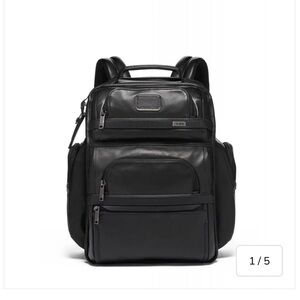 TUMI Alpha 3 Leather Brief Pack